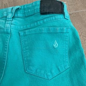 Volcom , teal, skinny jeans